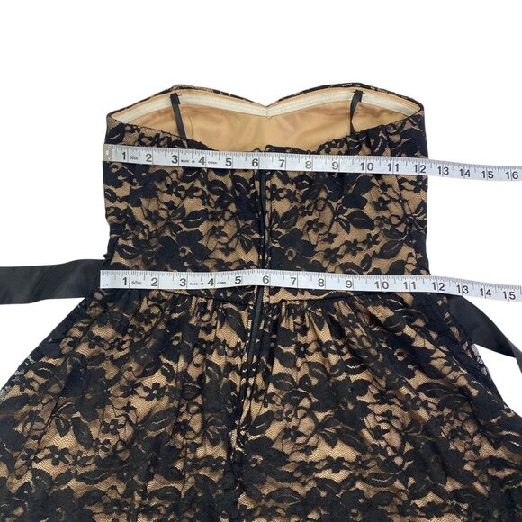 Vtg Y2K BWear Lace Tulle Mini Dress | 1 | Black | Whimsigoth Fairy Valley Girl - Picture 9 of 12